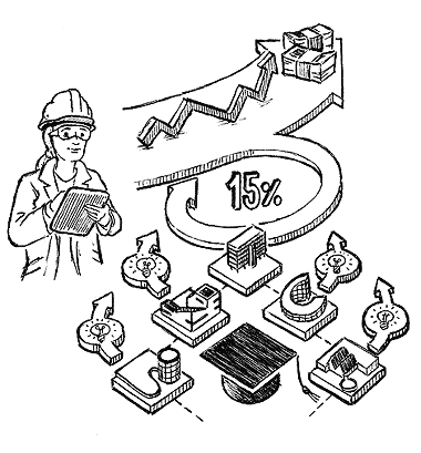 Kugelschreiber-Zeichnung 'Schifffahrtstechnik' 