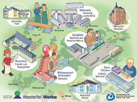Infografik 'Standortkarte Westeifelwerke'